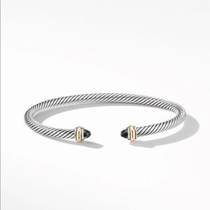 5mm Cable Classic Cuff With 18k Gold And Amethyst